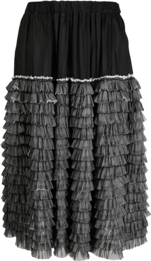 Black Comme Des Garçons Shorts met geplooid detail Zwart