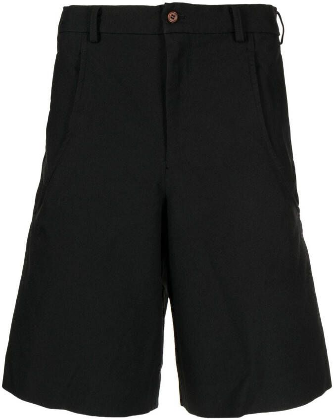 Black Comme Des Garçons Shorts met wijde pijpen Zwart