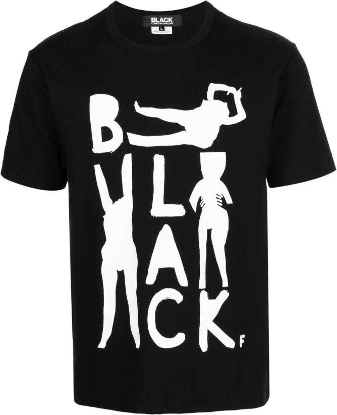Black Comme Des Garçons T-shirt met grafische print Zwart