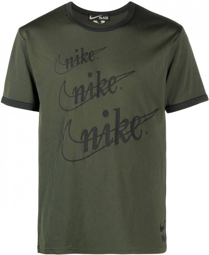 Black Comme Des Garçons T-shirt met logoprint Groen