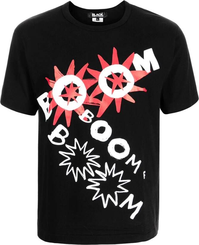 Black Comme Des Garçons T-shirt met print Zwart