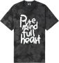 Black Comme Des Garçons T-shirt met tekst en tie-dye print Zwart - Thumbnail 1