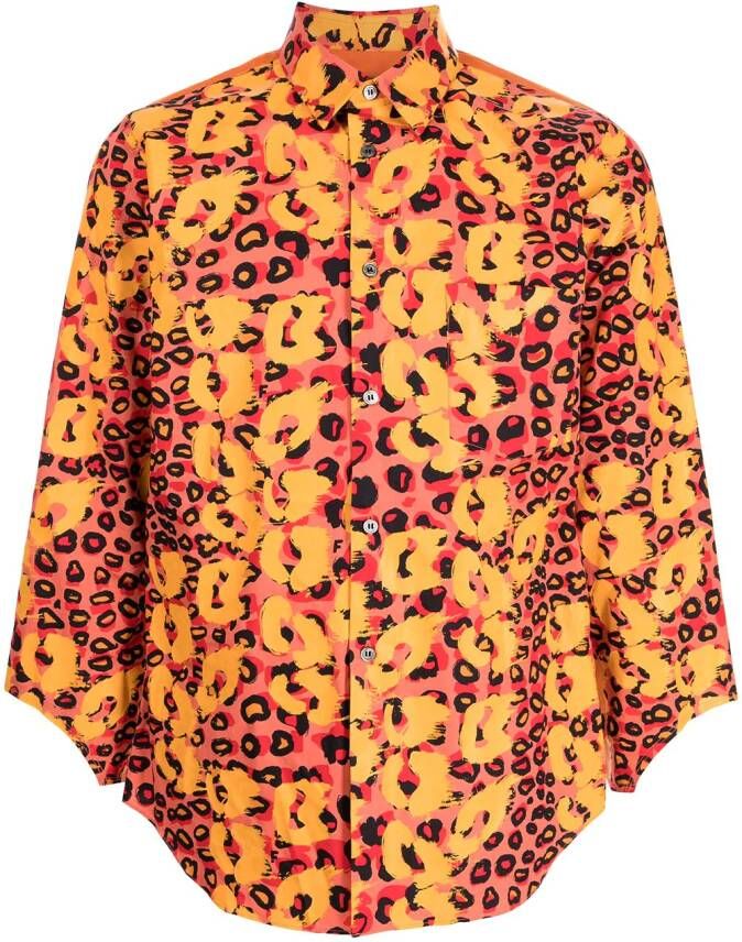 Black Comme Des Garçons x Filip Pagowski overhemd met uitgesneden cuffs Rood