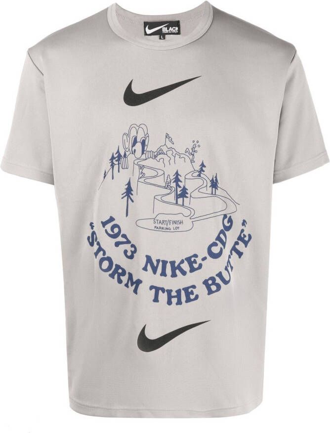 Black Comme Des Garçons x Nike T-shirt met print Groen