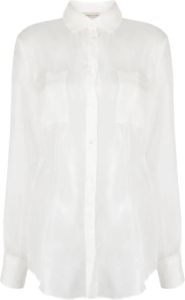 Blanca Vita Capparis zijden blouse Wit