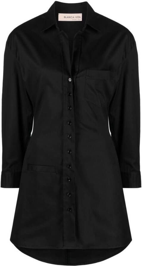 Blanca Vita Katoenen blousejurk Zwart