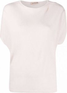 Blanca Vita Fijngebreid T-shirt Beige