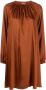 Blanca Vita Jurk met gesmockt detail Oranje - Thumbnail 1