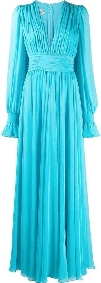 Blanca Vita Geplooide avondjurk Blauw