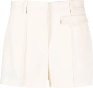 Blanca Vita Geplooide shorts Beige