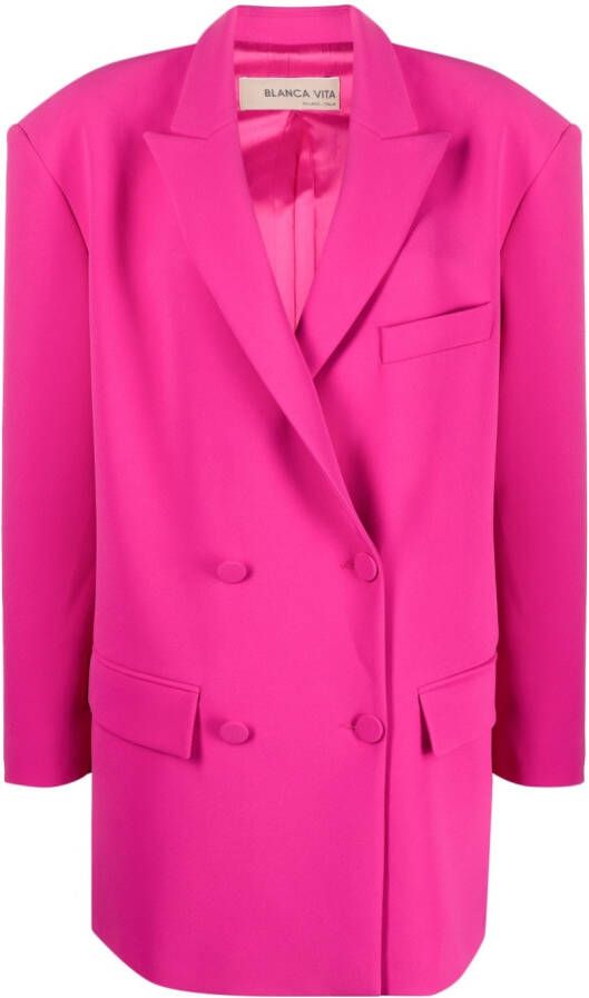 Blanca Vita Blazer met dubbele rij knopen Roze