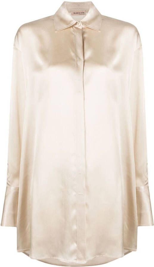 Blanca Vita Oversized blousejurk Beige