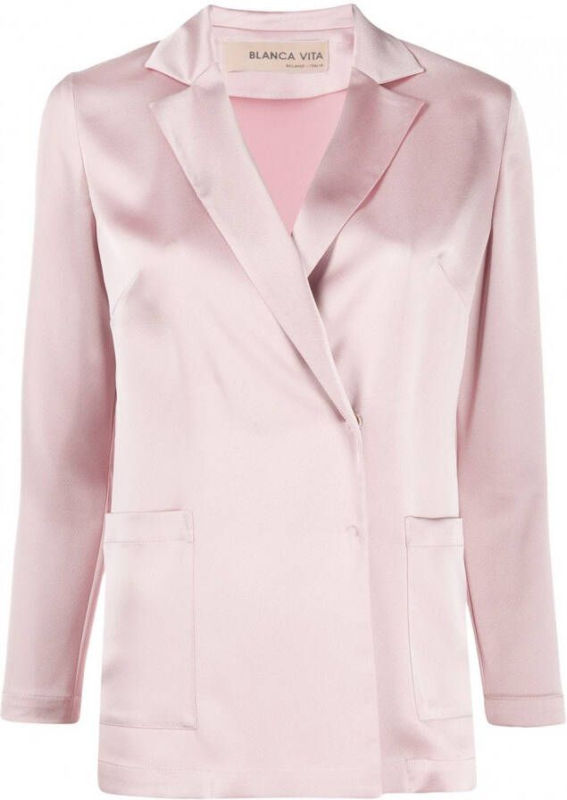 Blanca Vita Satijnen blazer Roze
