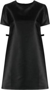 Blanca Vita short-sleeve satin-finish dress Zwart