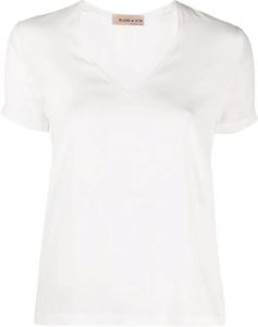 Blanca Vita T-shirt van stretch zijde Wit