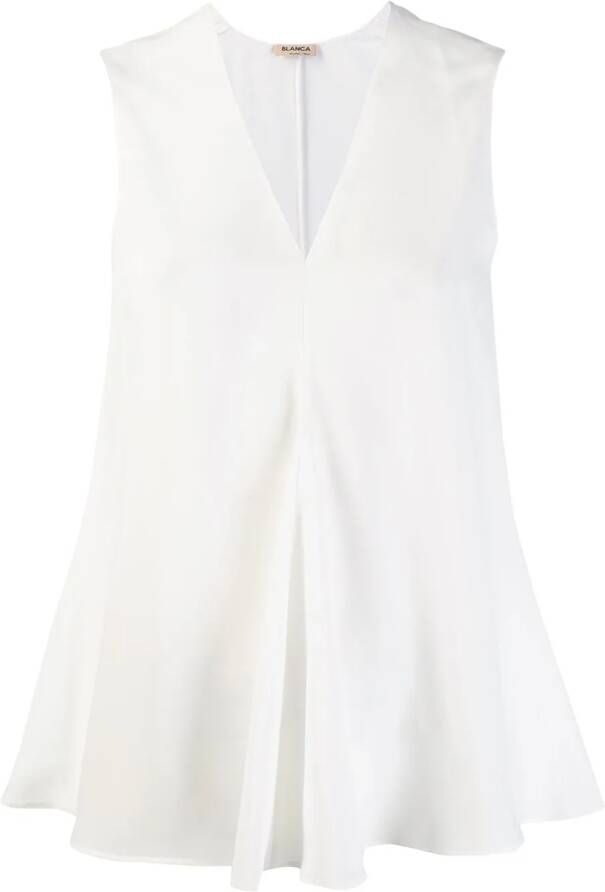 Blanca Vita Top met V-hals Wit
