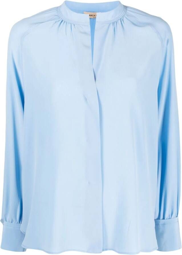 Blanca Vita Zijden blouse Blauw