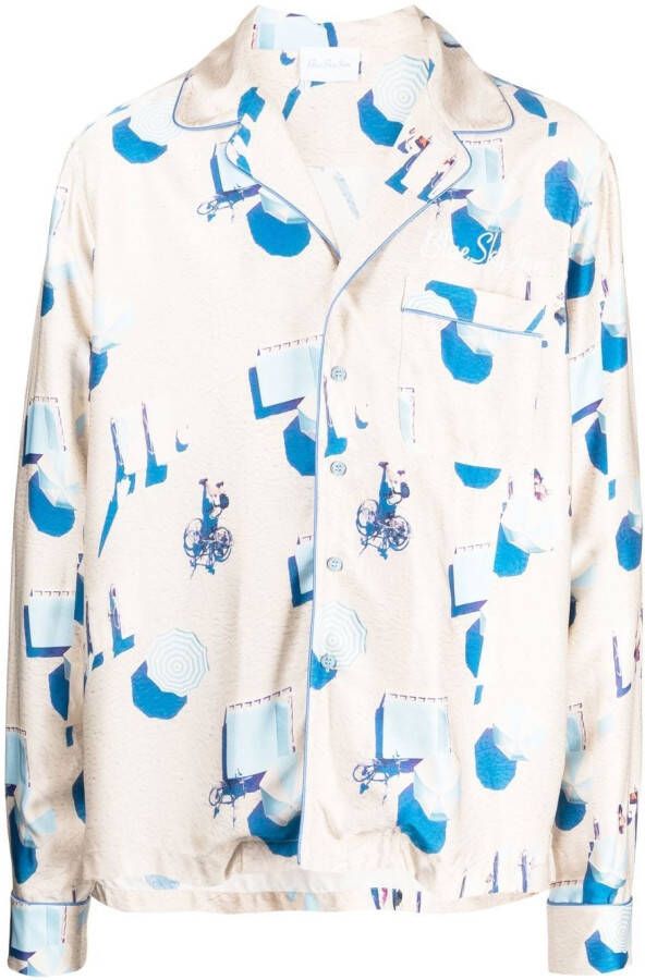 BLUE SKY INN Overhemd met print Beige