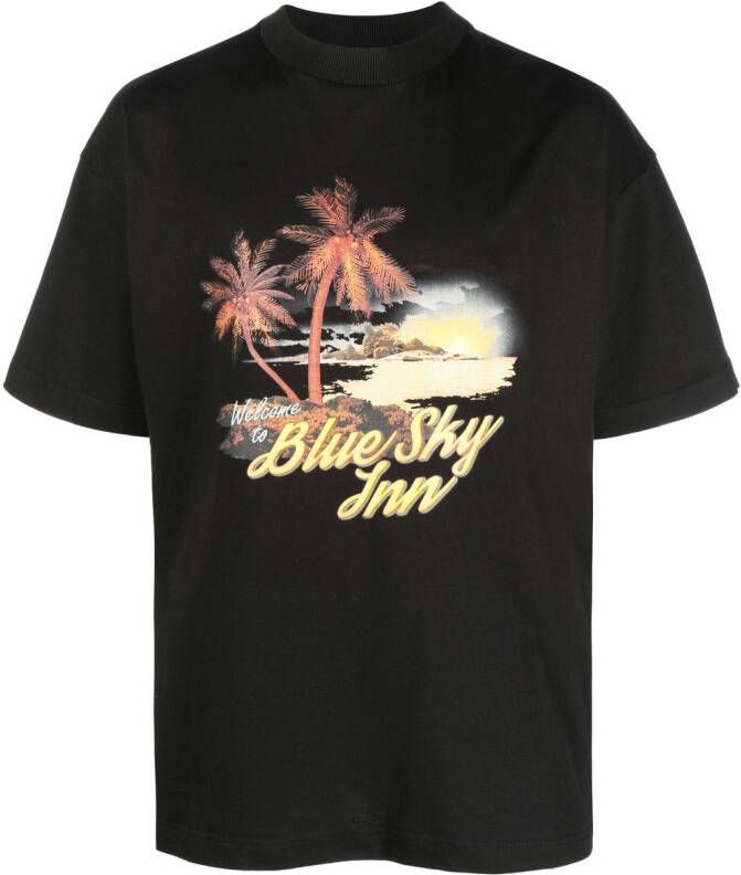 BLUE SKY INN T-shirt met logoprint Zwart