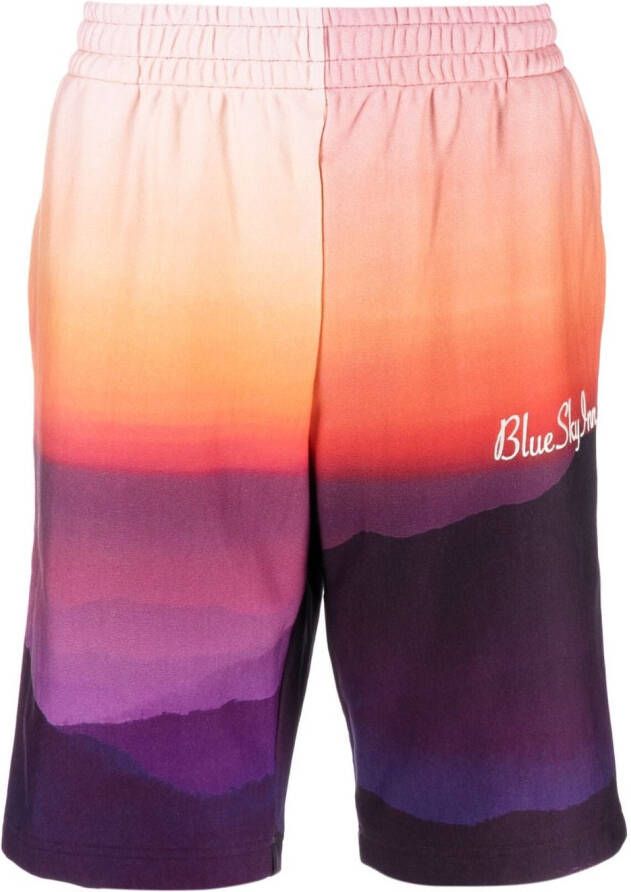 BLUE SKY INN Bermuda shorts met print Oranje