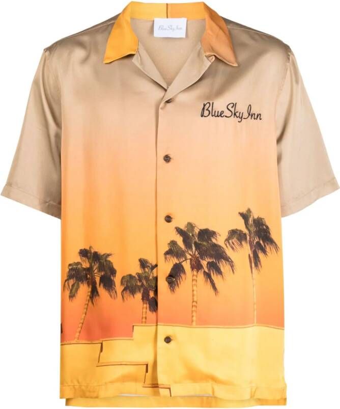 BLUE SKY INN Overhemd met grafische print Oranje