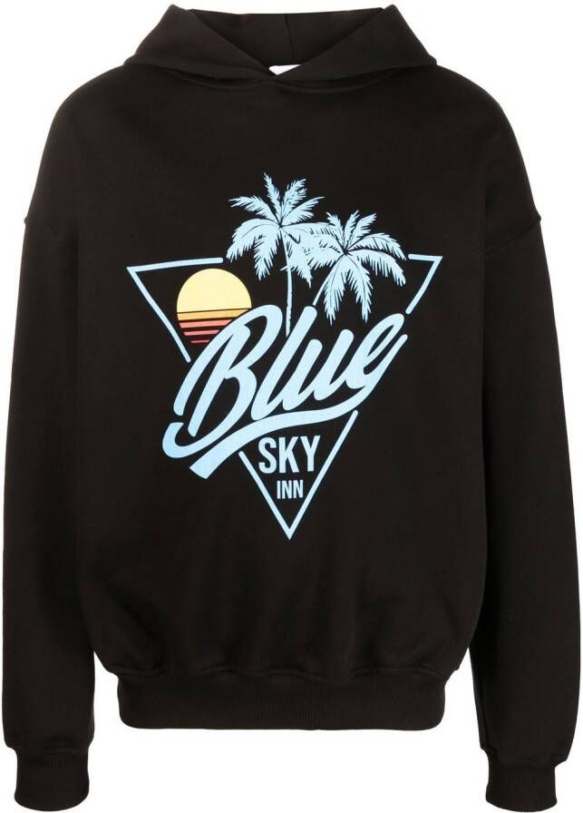 BLUE SKY INN Hoodie met logoprint Zwart