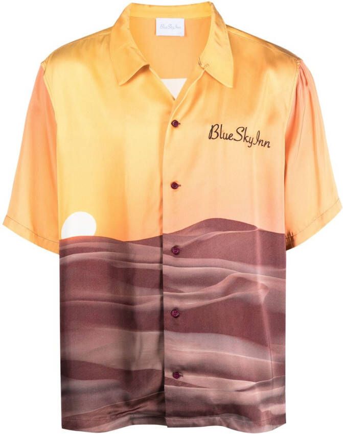 BLUE SKY INN Overhemd met print Oranje