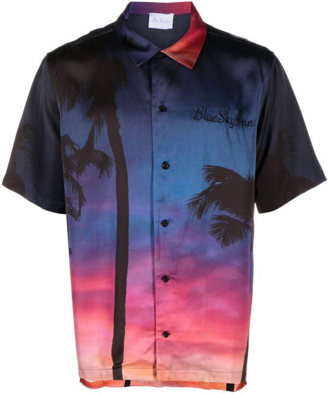 BLUE SKY INN Overhemd met geborduurd logo Blauw