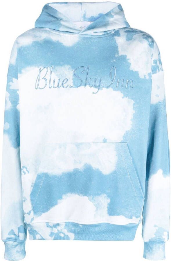 BLUE SKY INN Hoodie met geborduurd logo Blauw