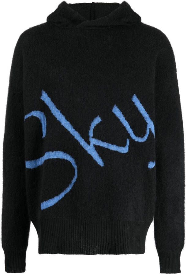 BLUE SKY INN Hoodie met logo-jacquard Zwart