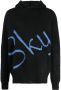 BLUE SKY INN Hoodie met logo-jacquard Zwart - Thumbnail 1