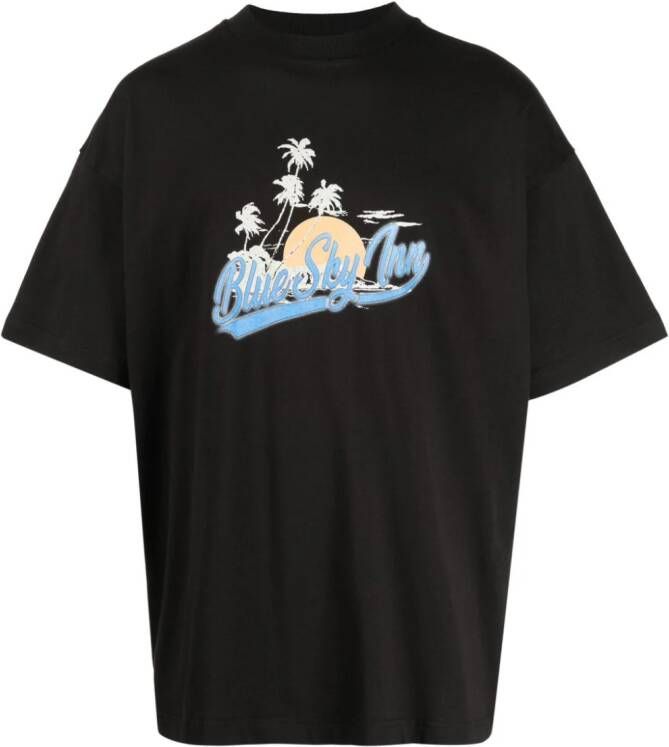 BLUE SKY INN T-shirt met logoprint Zwart