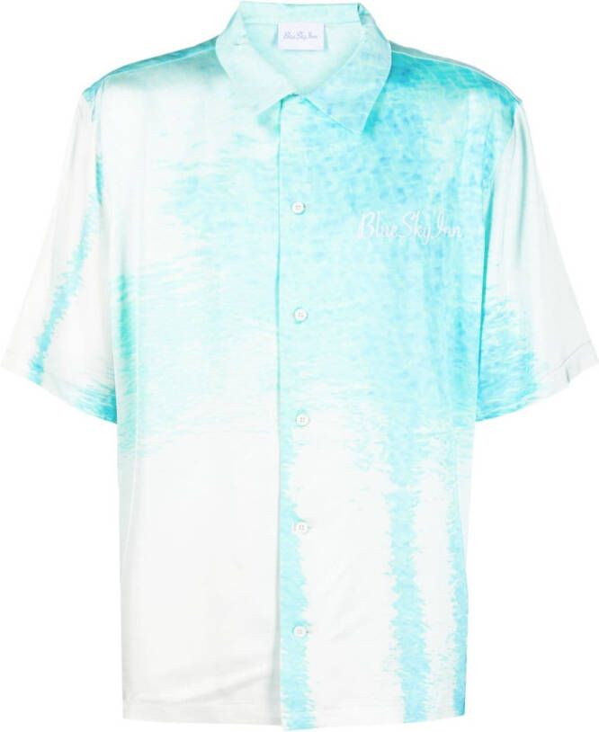 BLUE SKY INN Overhemd met abstracte print Blauw