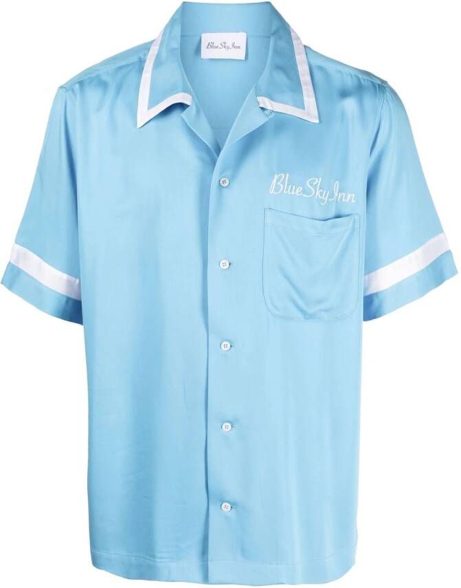 BLUE SKY INN Overhemd met geborduurd logo Blauw
