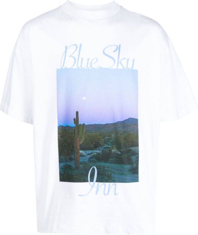 BLUE SKY INN T-shirt met print Wit