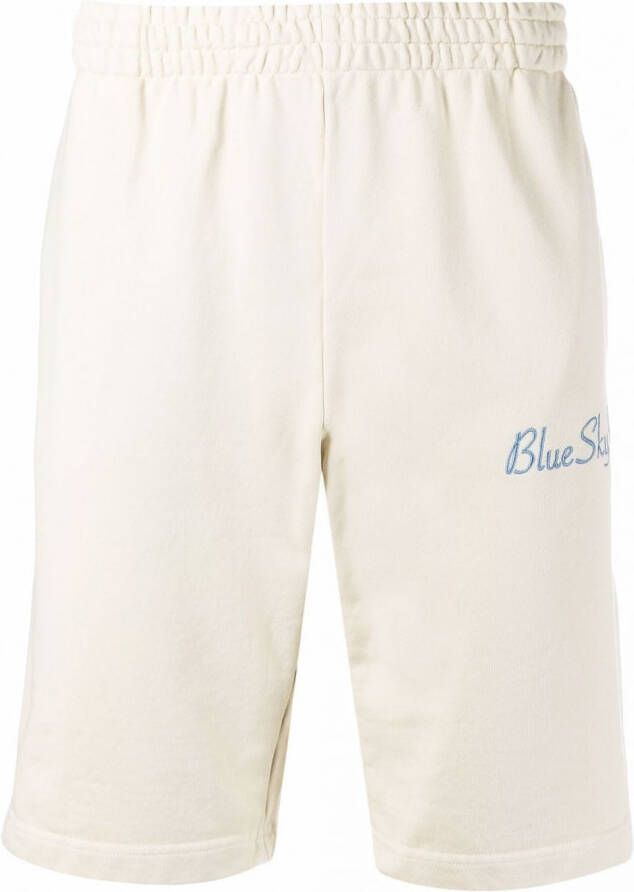 BLUE SKY INN Shorts met geborduurd logo Beige