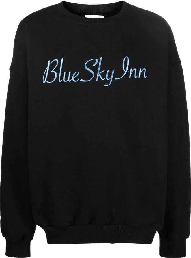 BLUE SKY INN Sweater met geborduurd logo Zwart
