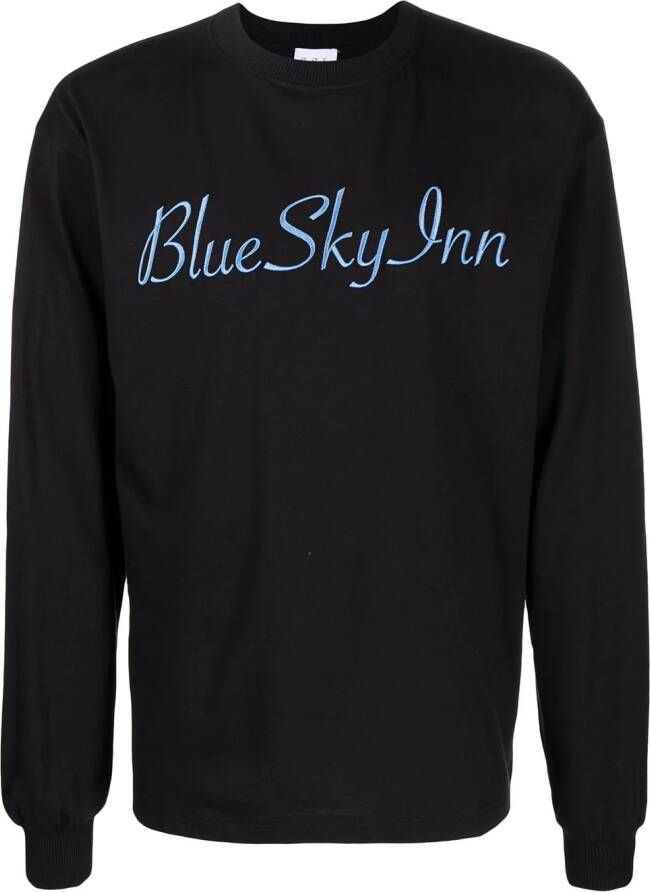 BLUE SKY INN Sweater met geborduurd logo Zwart