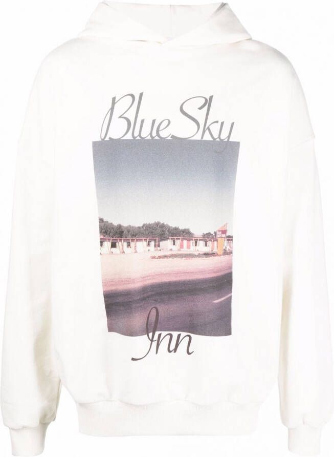 BLUE SKY INN Sweater met logoprint Beige