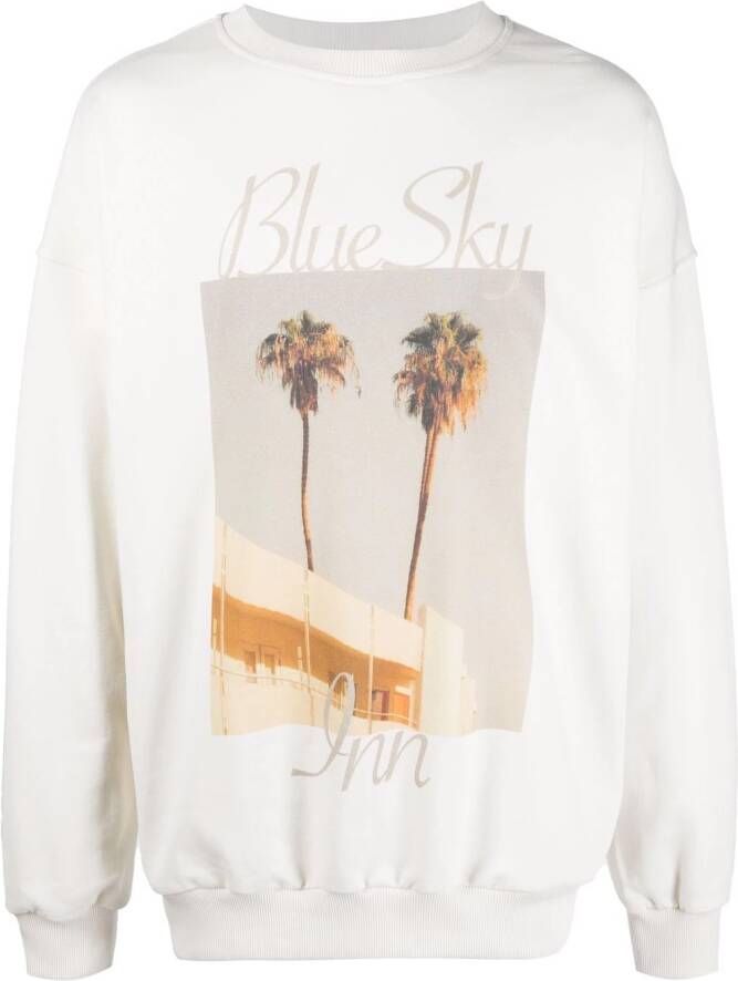 BLUE SKY INN Sweater met print Wit