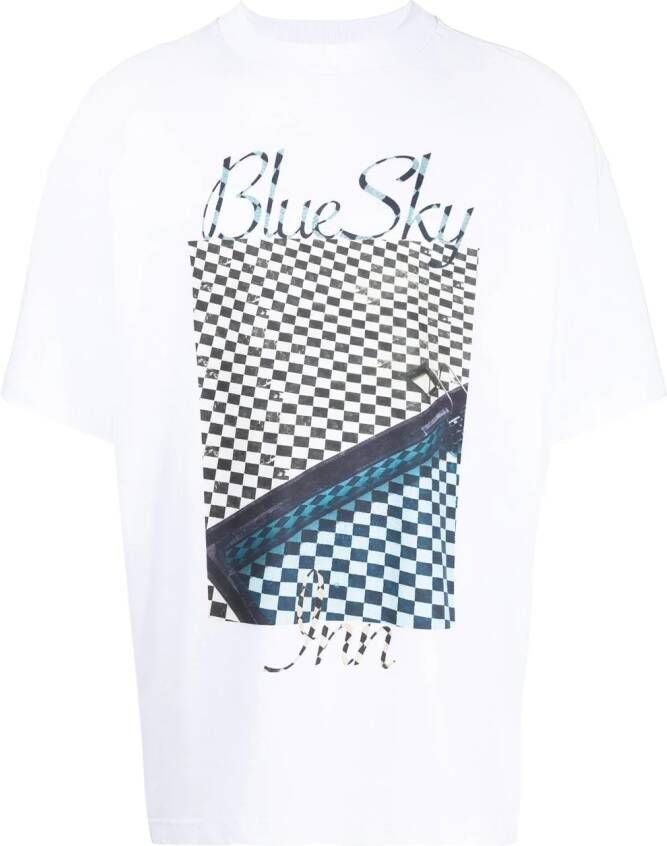 BLUE SKY INN T-shirt met logoprint Wit