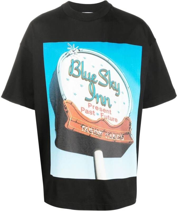BLUE SKY INN T-shirt met logoprint Zwart