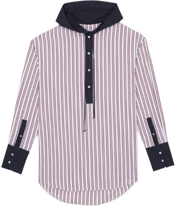 BLUEMARBLE Gestreept overhemd Rood