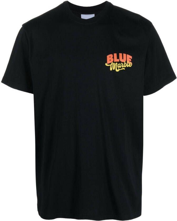 BLUEMARBLE T-shirt met logoprint Zwart