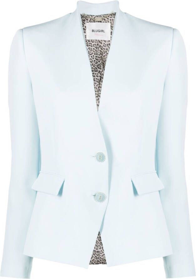 Blugirl Blazer met gesmockte taille Blauw