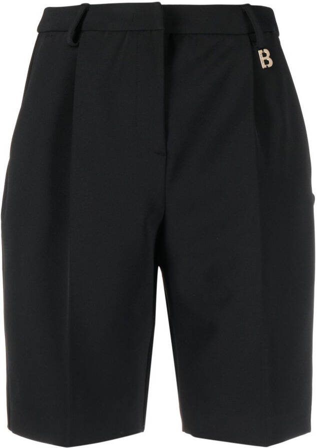 Blugirl Shorts met logo amulet Zwart