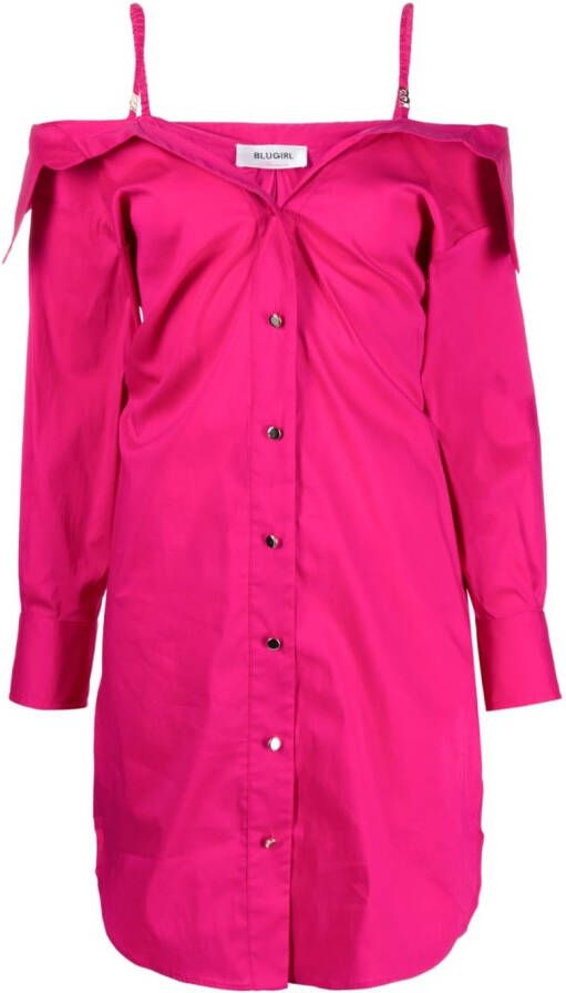 Blugirl Off-shoulder blousejurk Roze