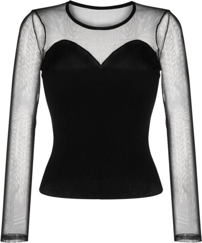 Blugirl Semi-transparante blouse Zwart