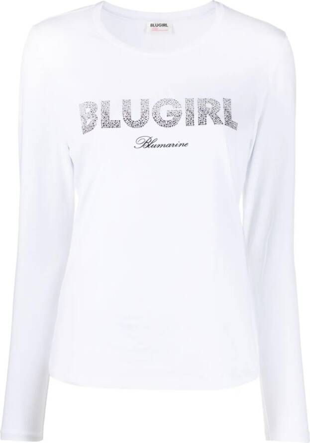 Blugirl T-shirt met logoprint Wit