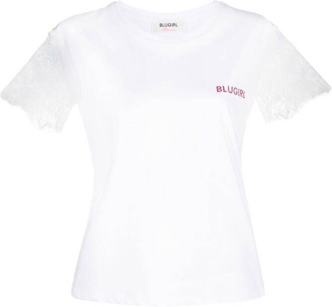 Blugirl T-shirt met print Wit